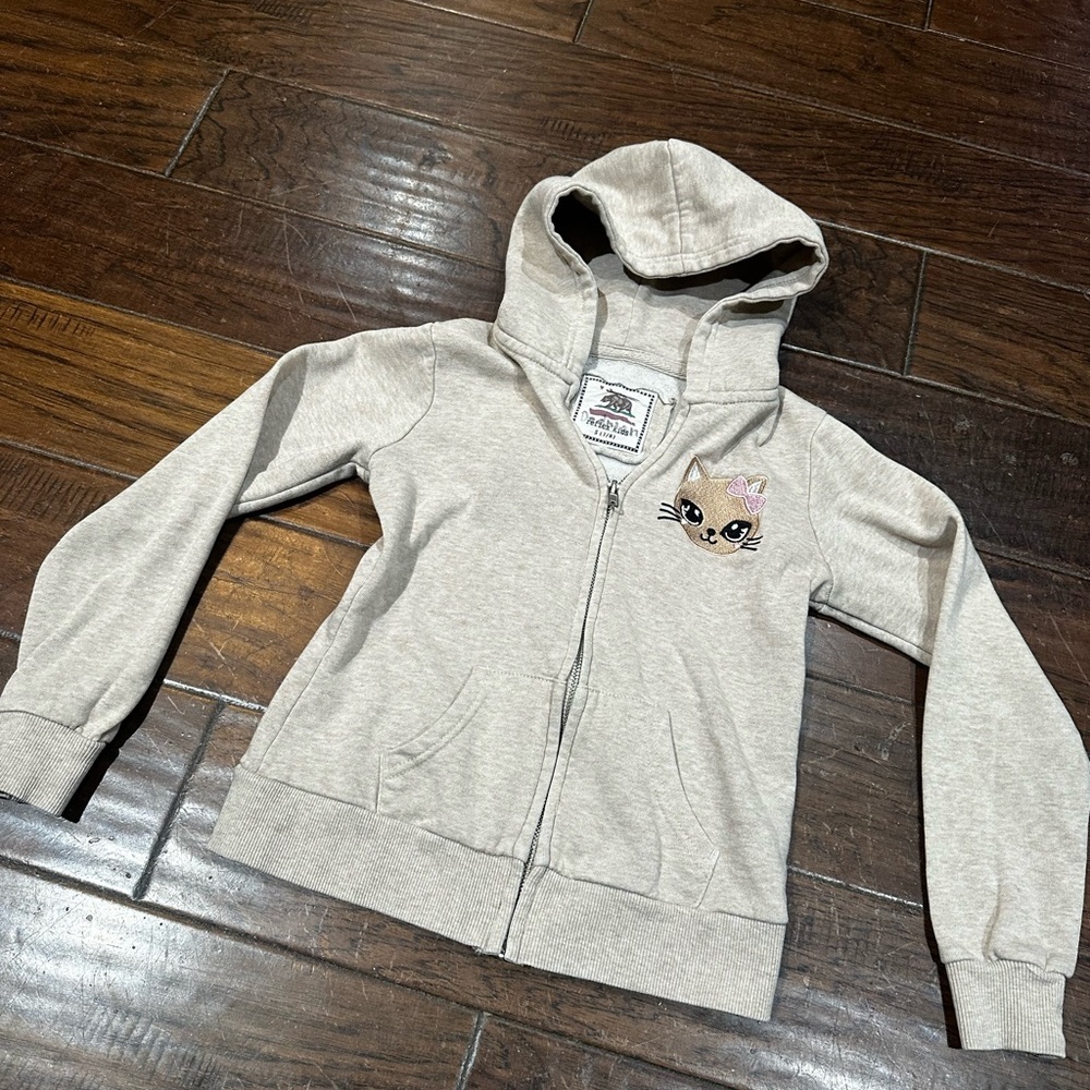 Reflex‎ Cream Hoodie with Cat Design